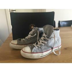 All Star Converse 38 / joggingstof grijs / weinig gedragen