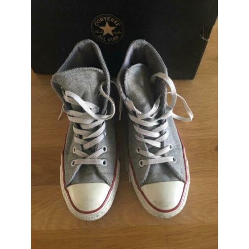 All Star Converse 38 / joggingstof grijs / weinig gedragen