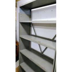 Metalen kast, 2 stuks, grijs, 200 x 96 x 33