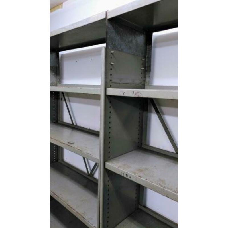 Metalen kast, 2 stuks, grijs, 200 x 96 x 33