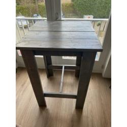 Tafel van steigerhout met greywash coating.