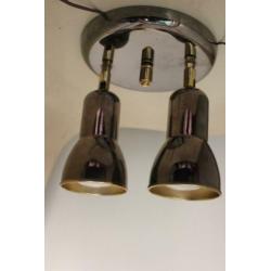 metallic brons look metalen rond plafondlamp s;pot