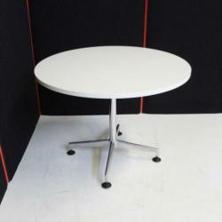 Kusch & Co Design tafel, Kantinetafel, Eettafel, Wit /chroom