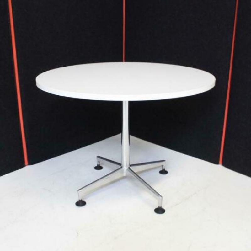 Kusch & Co Design tafel, Kantinetafel, Eettafel, Wit /chroom