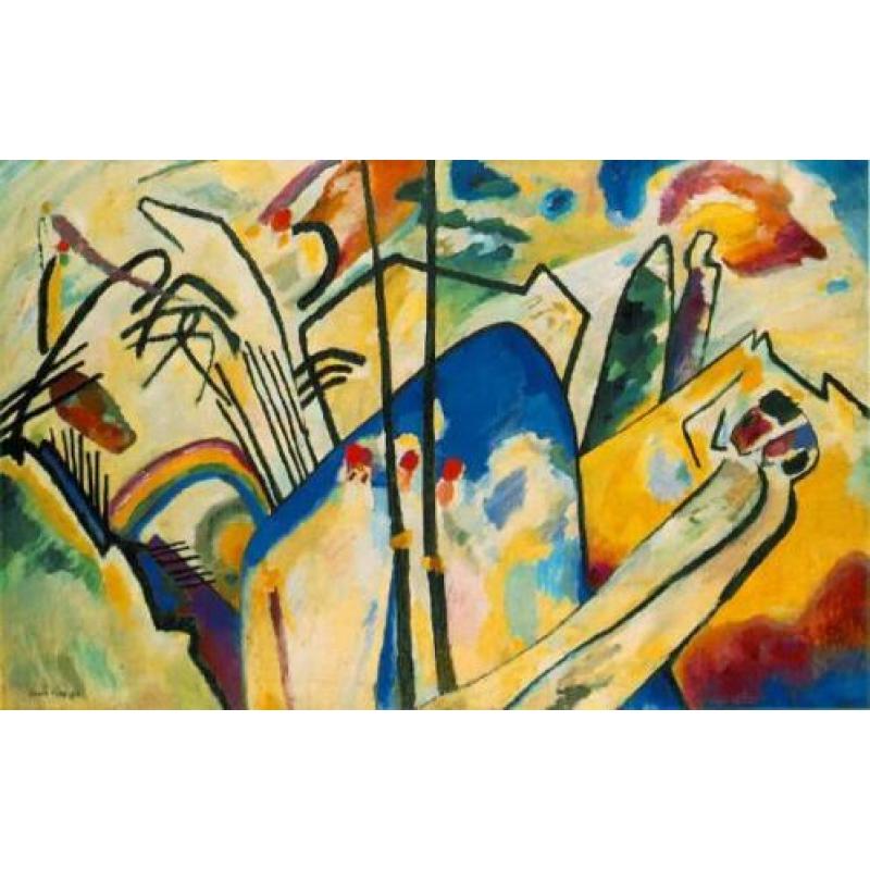 Reproductie Schilderij Kandinsky? Handgemaakt op canvas