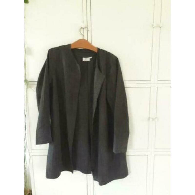 Jasje blazer overjas JyTTE MEILVANG L 42 zwart wit grijs