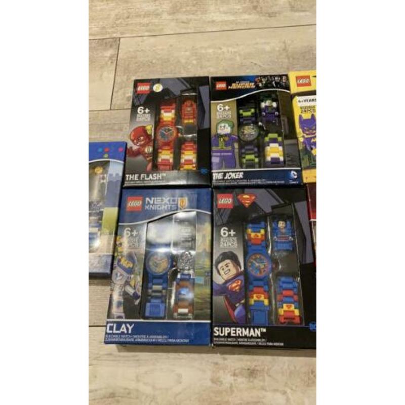 Lego, Superman, Flash, Kai, Batgirl, Joker, horloges, nieuw