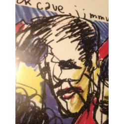 Herman brood litho Elvis Nick cave Jimmy H Jerry Lee Lewis