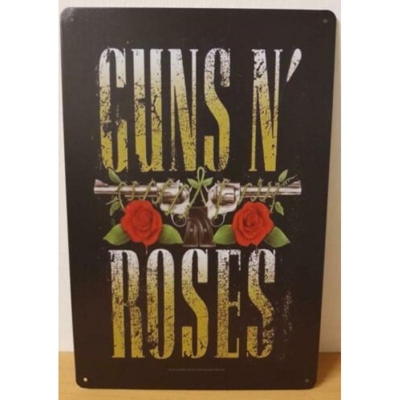 Guns n Roses reclamebord van metaal guns and roses verticaal