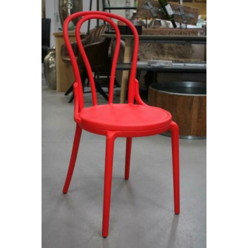 19 leuke hippe eetkamerstoelen tuinstoelen rood horeca SALE!