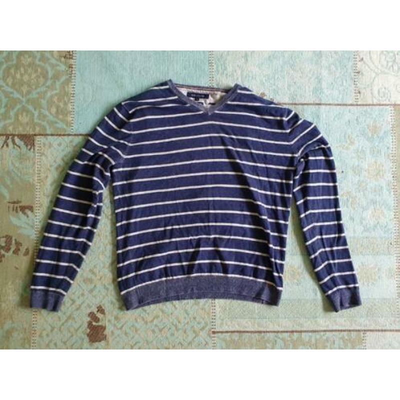 Mooie blauw gestreepte trui van Tommy Hilfiger (XL)