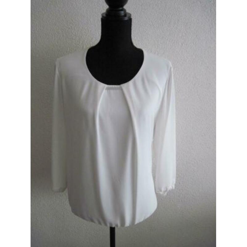 JOSEPH RIBKOFF WOL WITTE BLOUSE/TOP MT.38/40 **nieuw**