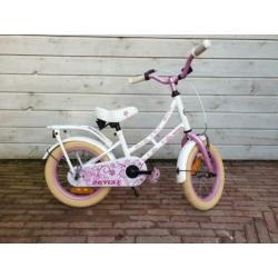 Meisjesfiets 14 inch 2CYCLE wit rose