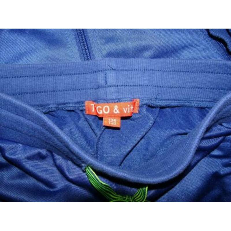 Set jasje broek joggingpak blauw geel 134-140 | Tygo & Vito