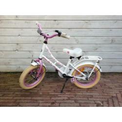 Meisjesfiets 14 inch 2CYCLE wit rose