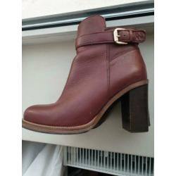 Enkellaarzen Tommy Hilfiger bordeaux wijnrood mt 38