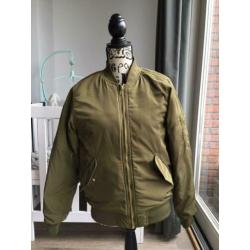 MONKI dames bomber jack - leger groen - maat XS !