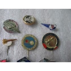 12 oude ruimtevaart - Astronauten speldjes - broches