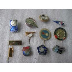 12 oude ruimtevaart - Astronauten speldjes - broches