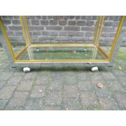 Serveerwagen Hollywood regency style chroom messing vintage