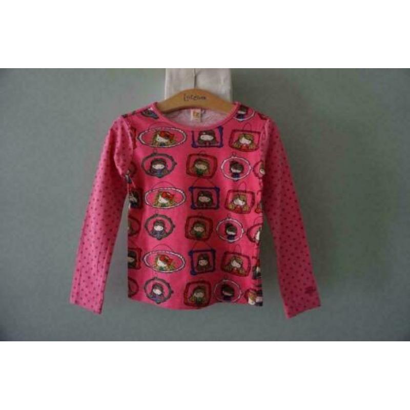 ZGAN Frendz Roze Shirt Shirtje Longsleeve, Popjes, Mt. 116