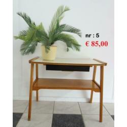 50 JAREN verschillende sidetable koffietafel TV TAFEL