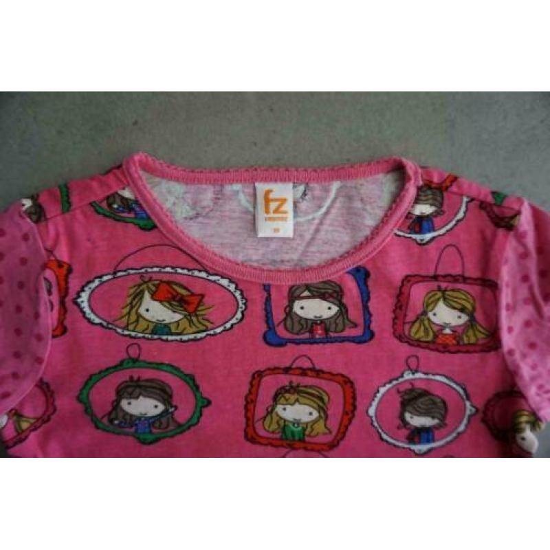 ZGAN Frendz Roze Shirt Shirtje Longsleeve, Popjes, Mt. 116