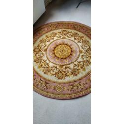 Vintage Perzische style vloerkleed (oudroze/okergeel/crème)