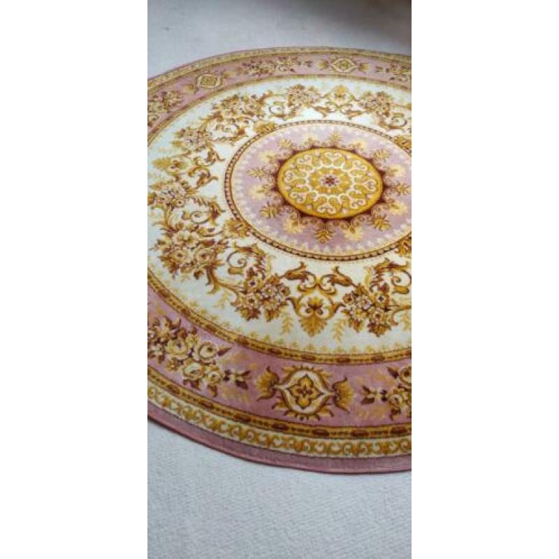 Vintage Perzische style vloerkleed (oudroze/okergeel/crème)