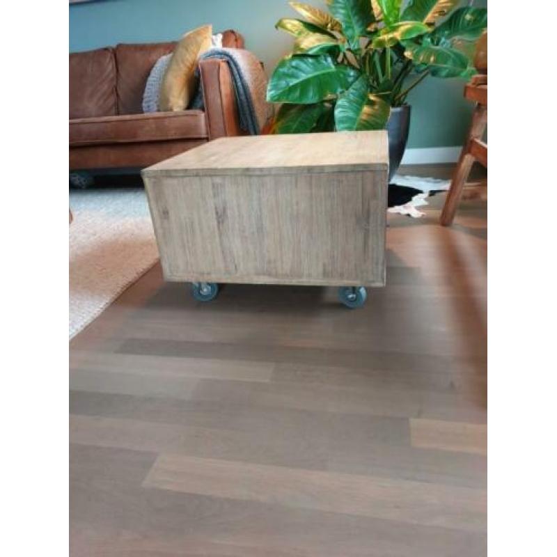 Salon tafel (Cicero) teak hout, kleur truffel