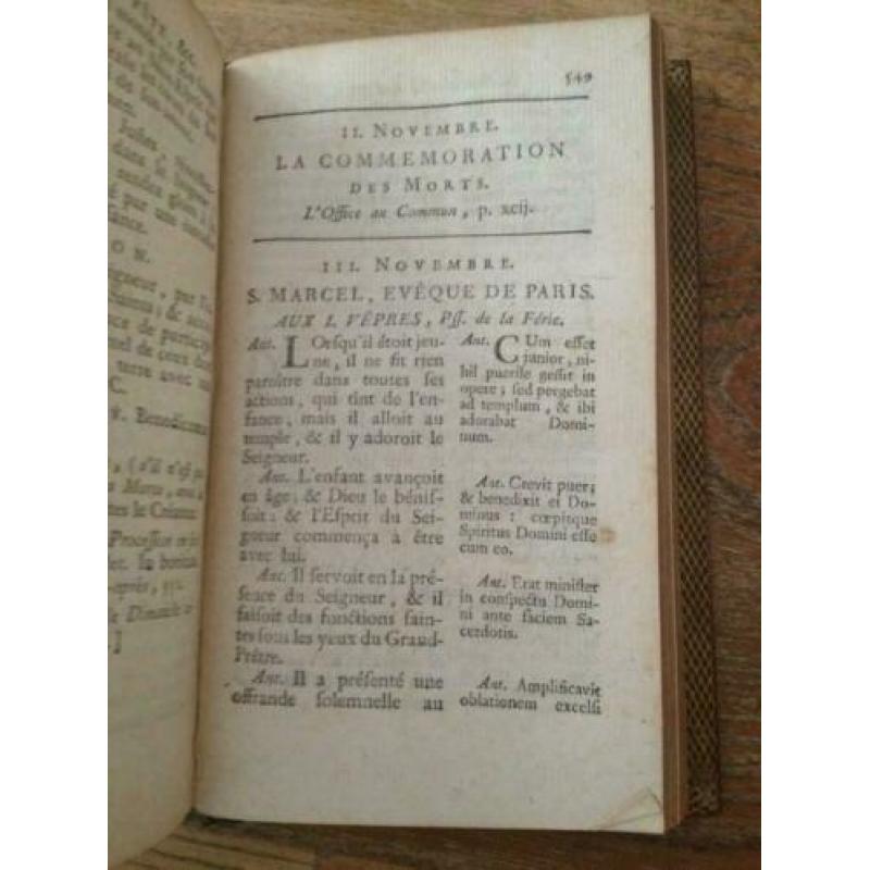 Livre d eglise Office de Apres Midi 1789 zeer mooie band