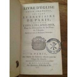 Livre d eglise Office de Apres Midi 1789 zeer mooie band