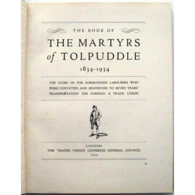 Martyrs of Tolpuddle 1834-1934 HC Vakbondsbeweging Engeland