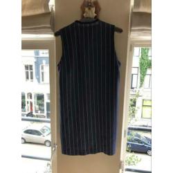 Ganni jurk donkerblauw maat 36