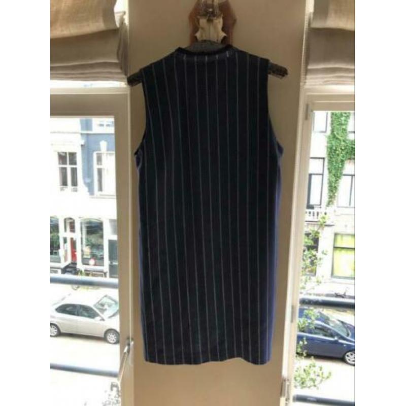 Ganni jurk donkerblauw maat 36