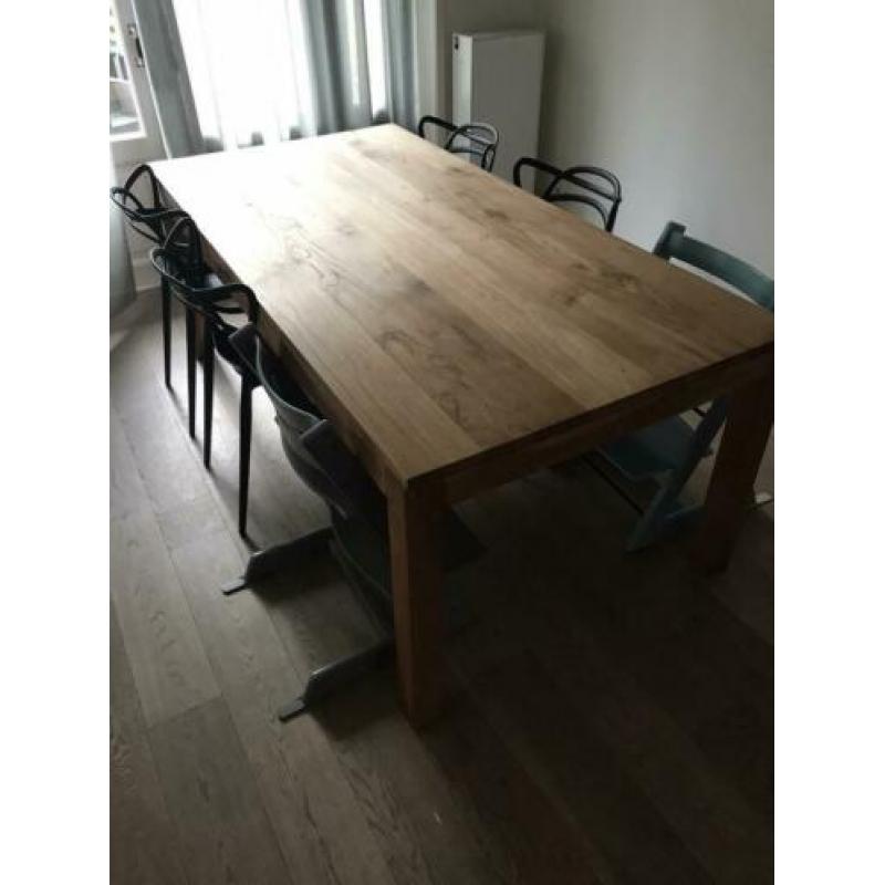 Eettafel teakhout 200x100 cm