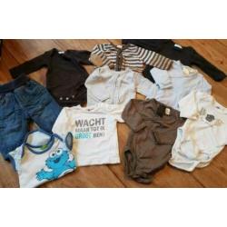 12 stuks jongens baby kleding maat 50 56