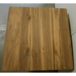 Salontafel - 50 x 50 cm - massief geborsteld teak -TTM Wonen