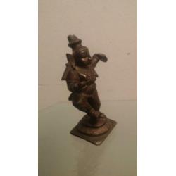 Prachtige bronzen sculptuur van een danseres uit India.