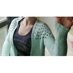 Leuke turquoise vestje van Only Maat S Vest Longsleeve