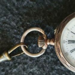 Zilveren dames zakhorloge met ketting - Duitsland