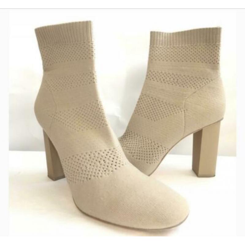 Fabric high heel ankle boots zara