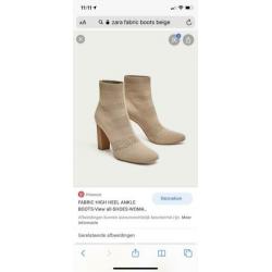 Fabric high heel ankle boots zara