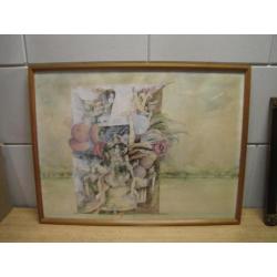 5871 - aquarel inkt Joost Roelofsz 1965 gesigneerd - € 75