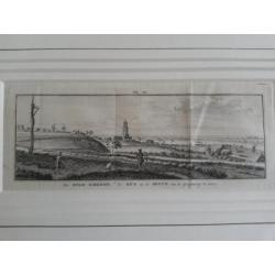 Kopergravure Rhenen, de Rijn de Betuw vanaf de Galgenberg