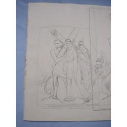 Kunst tekening J. B. Madou ca. 1820