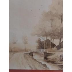 Aquarel Andre j de Groot 1909