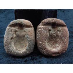 Egyptian stone mold for making faience or glass amulets