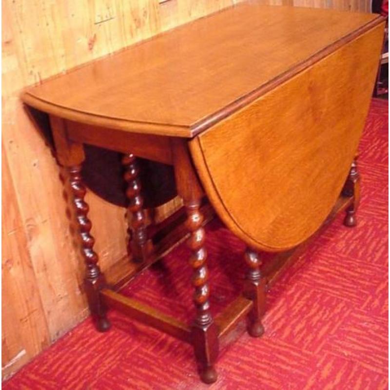 Antiek Engelse hangoor tafel Drop-leaf table sidetable ovaal