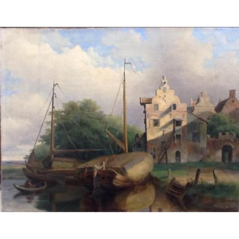 Oud schilderij 19e eeuw of ouder Hollandse? Belg? School.